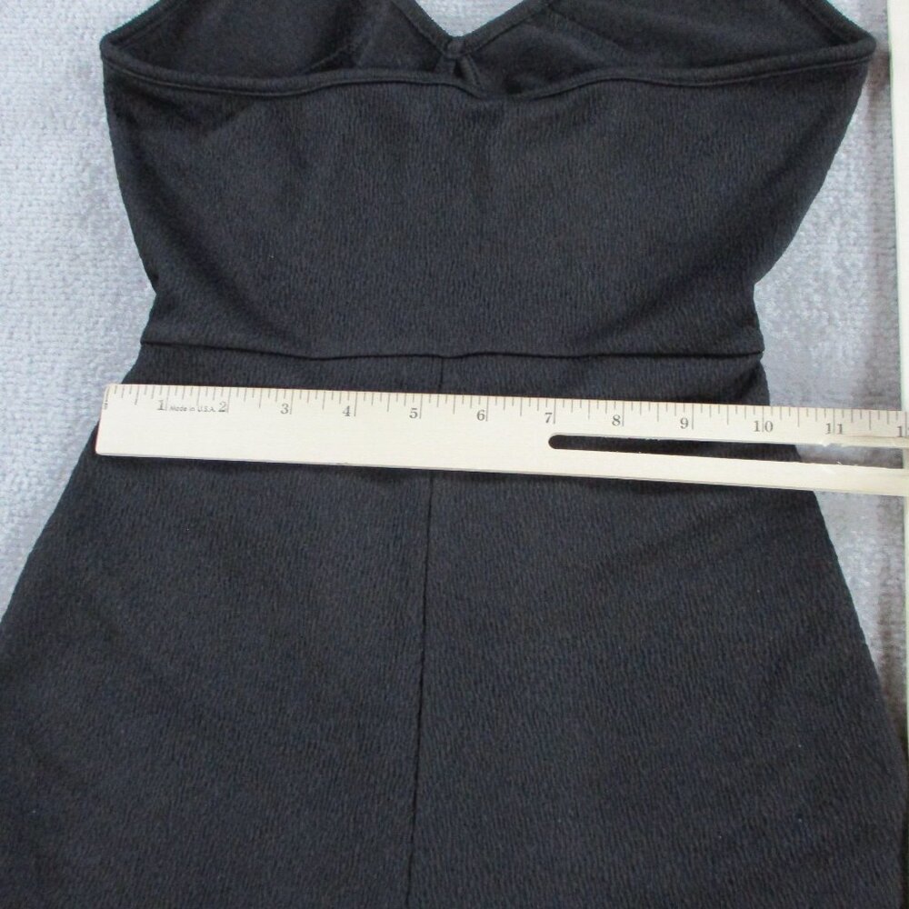 White Fox Boutique Less Talking Jumpsuit Womens XS Black Pants Tie NEW - Picture 9 of 12